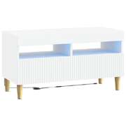 White LED TV Cabinet Engineered Wood