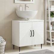 Bathroom Sink Cabinet White Compact 59.5x31.5x59cm