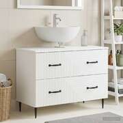 Bathroom Sink Cabinet White Slimline 82x41x58.5cm