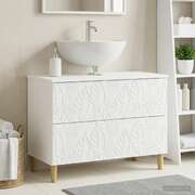 Bathroom Sink Cabinet White Modern 82x41x59cm