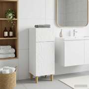 Bathroom Storage Cabinet White Slim 30x31x80cm