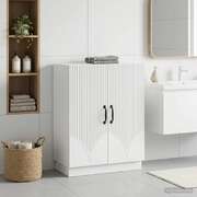 Bathroom Storage Cabinet White Slim 59.5x31x77cm