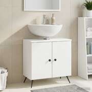 Bathroom Sink Cabinet White Slim 59.5x31.5x59cm