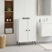 Bathroom Storage Cabinet White Modern 59.5x31x80cm