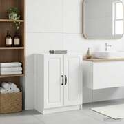 Bathroom Storage Cabinet White Slim 59.5x31x77cm