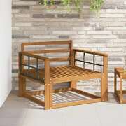 Solid Wood Armrest Natural 78.5x6x61cm