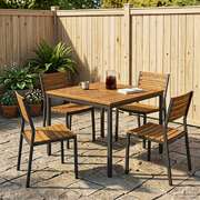 Outdoor Table Natural Wood 110x108.5x75cm