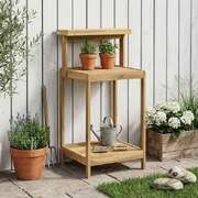 Outdoor Potting Bench Solid Wood 56.5x48.5x107cm