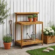 Outdoor Potting Bench Solid Wood 86.5x48.5x106cm