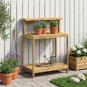 Outdoor Potting Bench Solid Wood 86.5x48.5x106cm
