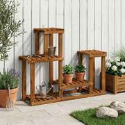 Plant Stand Solid Wood Natural 90x25x73cm
