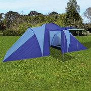 Camping Tent 6 Persons Navy Blue/Light Blue
