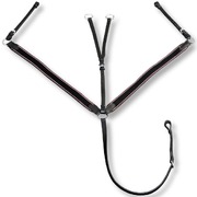 Leather Elastic Breastplate Martingale Adjustable Black Pony