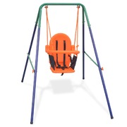 Toddler Swing Set with Safety Harness Orange
