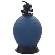 Pool Sand Filter with 6 Position Valve Blue 560 mm