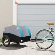 Bike Trailer Black & Blue 45 kg Iron