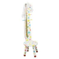 Teamson Kids- Safari Stool w/Coat Rack - Pony