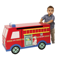Teamson Kids - Fire Engine Toy Box