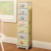 Fantasy Fields - Crackled Rose 7 Drawer Cabinet