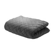 Giselle Bedding Cotton Weighted Blanket Zipper Cover Adult Size 152x203cm Dark Grey