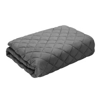 Giselle Bedding Weighted Blanket Cotton Zipper Cover Kids Size 76cm x 102cm Dark Grey