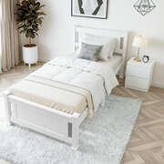 King single bed frame and bedside table