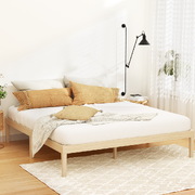 King Size Wooden Bed Frame - Pine BRUNO