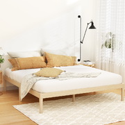 King Size Wooden Bed Frame - Pine BRUNO