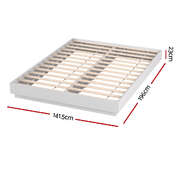 Double Bed Frame with 16Colour Led Light Wooden Platform Bed Base DAYGLOW