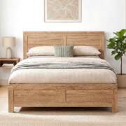 Single Bed Frame Wooden Walnut Finish | EXTG