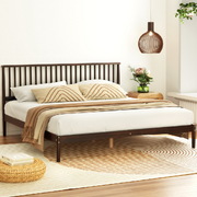 King Size Wooden Bed Frame - Walnut VISE