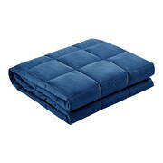 Giselle Bedding 2.3kg Cotton Weighted Blanket Deep Relax Gravity Kids Size Navy