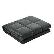 Giselle Bedding 7KG Cotton Weighted Blanket Deep Relax Sleeping Gravity Adult Black