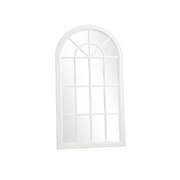 2PC Window Mirror Arched Wall Mirrors 76x51cm Wooden White
