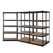 5X1.8M Garage Shelving Warehouse Rack Pallet Racking Storage Shelve Black