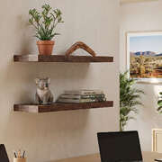 Levede Floating Wall Shelf 2 PCS Wall Mounted Shelves Book Display Storage Rack