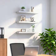 Floating Wall Shelves Set of 3 White MDF | EXTG