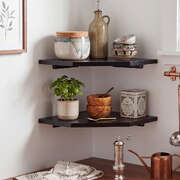 Levede Corner Shelves 2 Pcs Wall Mounted Storage Display Rack Adjustable Bedroom