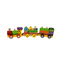 COLOURFUL WOODEN BLOCK TRAIN