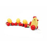PULL-A-LONG CHICKEN W 3 EGGS