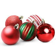 Jingle Jollys 50pcs Christmas Baubles - Red