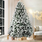Jingle Jollys Christmas Tree Great Snowy 1.8M 6FT Xmas Decorations Green,non-toxic