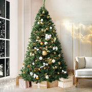 Jingle Jollys Christmas Tree 2.4M 8FT Xmas Decoration Green Home Decor 2100 Tips