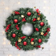 60Cm Christmas Wreath Garland Xmas Decorations Wedding Party