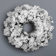 Jingle Jollys 60cm Christmas Snow Wreath