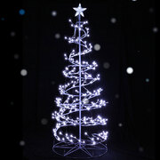 Jingle Jollys Christmas Tree 1.8M 320 Led Xmas Cold White Lights Optic Fibre