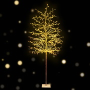 Jingle Jollys 2.1M LED Christmas Branch Tree 480 LED Xmas Warm White Optic Fiber