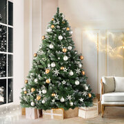 Jingle Jollys 7FT Christmas Snow Tree - Green
