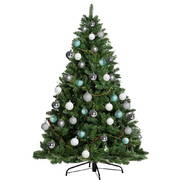 Jingle Jollys 8FT 2.4M Christmas Tree Baubles Balls Xmas Decorations Green Home Decor 1400 Tips Green Silver
