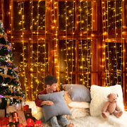 Christmas Lights 6Mx3M 600 LED Curtain Light Decorations Warm